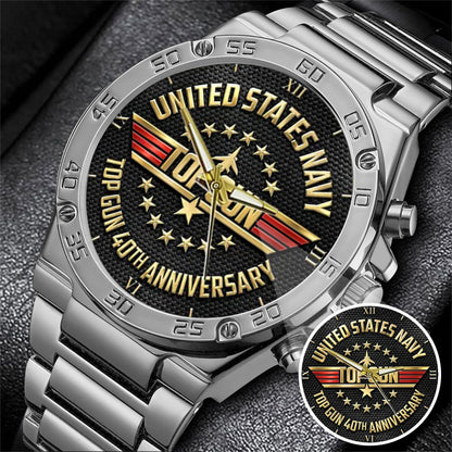 Top Gun 40th Anniversary Stainless Steel Watch