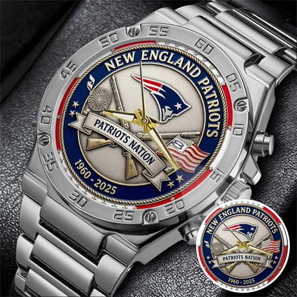 New England Patriots Champions Stainless Steel Watch