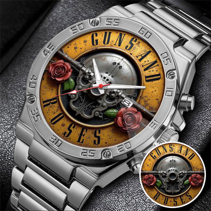 Rock Skull Limited Edition Watch –  3D Rose Details, Heavy Metal Edition