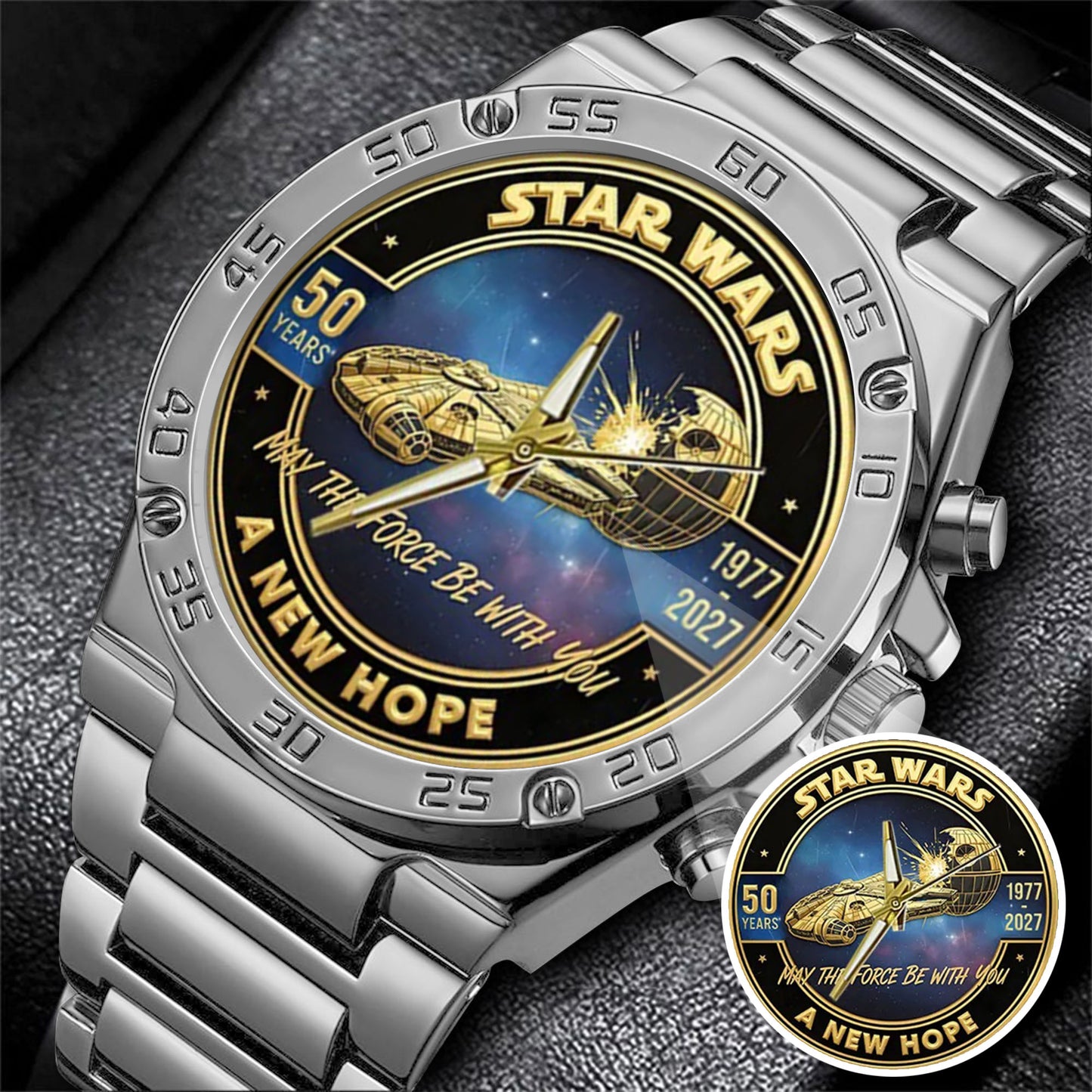Star Wars 50th Anniversary Stainless Steel Watch