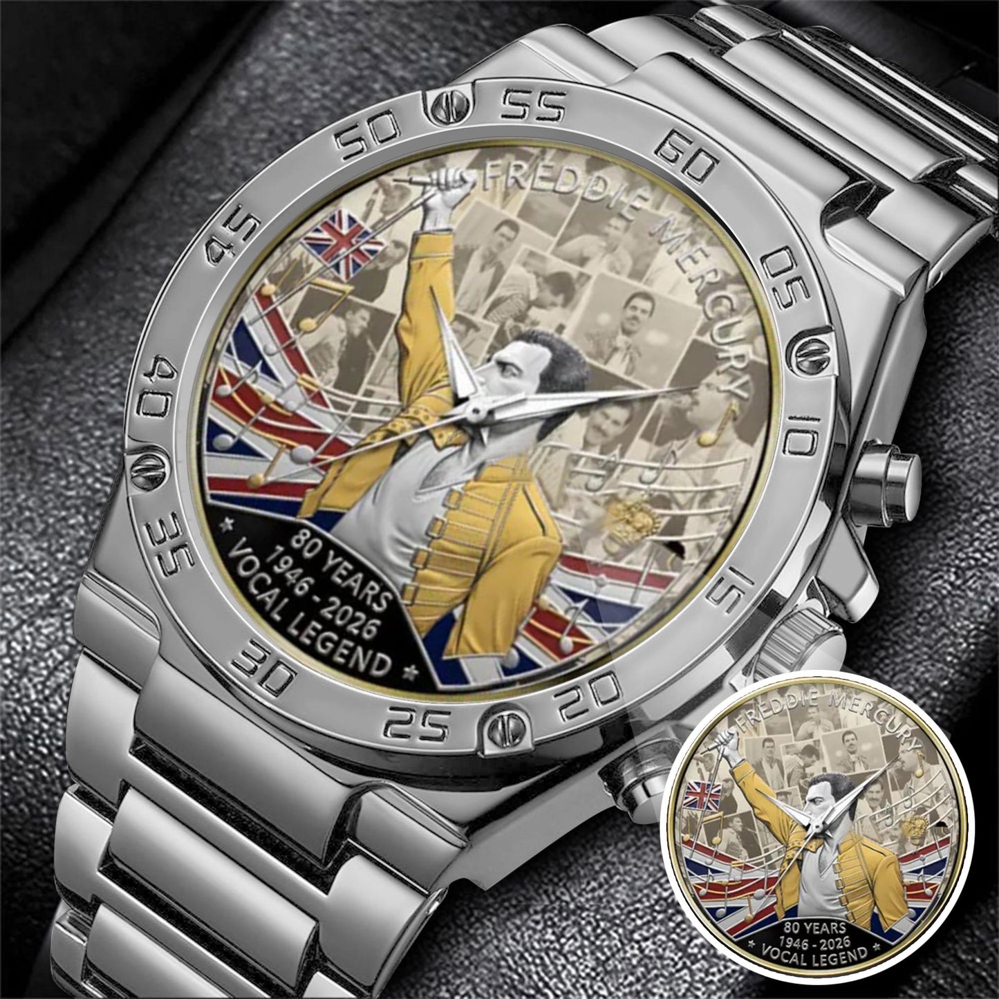 Freddie Mercury Stainless Steel Watch