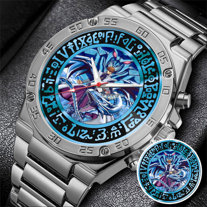 Anime YGO Kaiba Blue-Eyes White Dragon Watch Dial – Limited Art Design