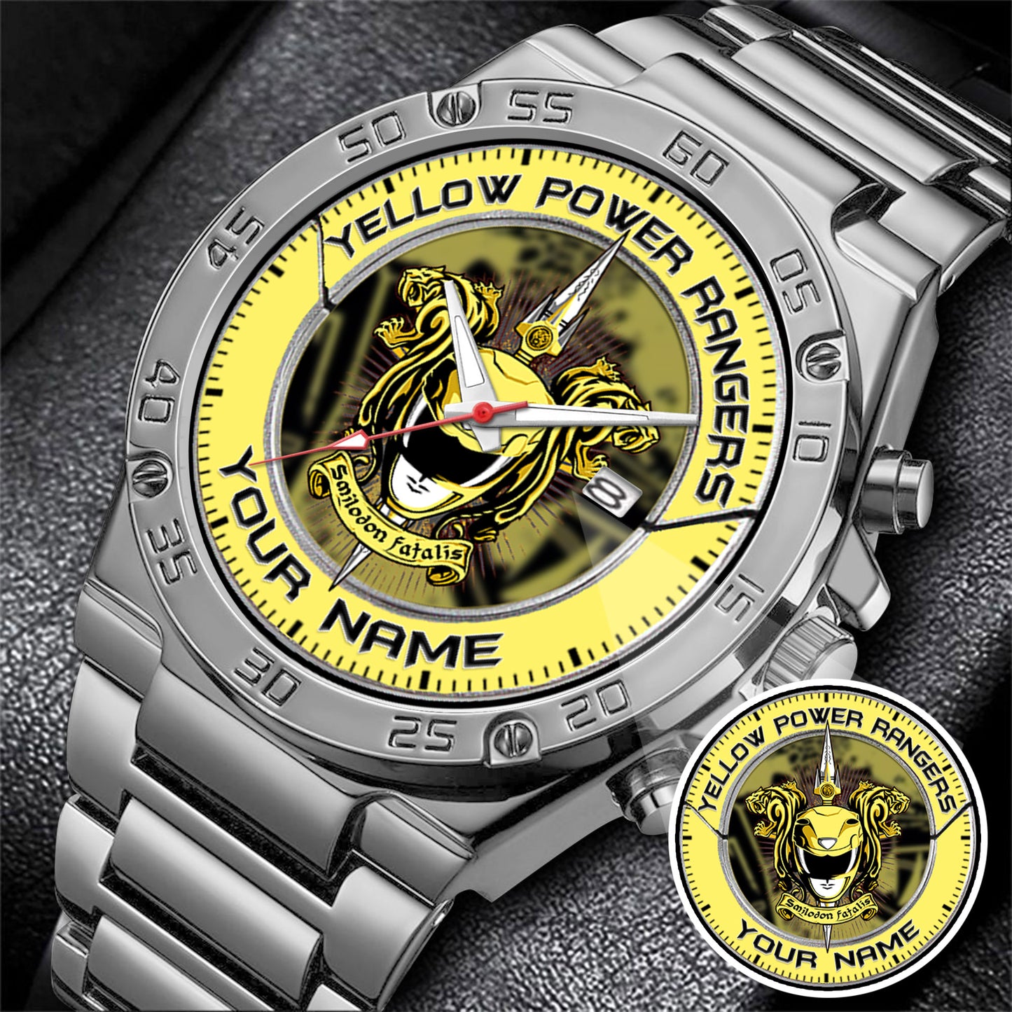Mighty Morphin Power Rangers SaberTooth Custom Name Watch