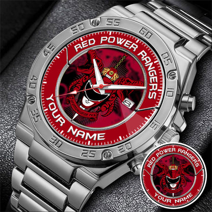 Mighty Morphin Power Rangers Tyrannosaurus Custom Name Watch