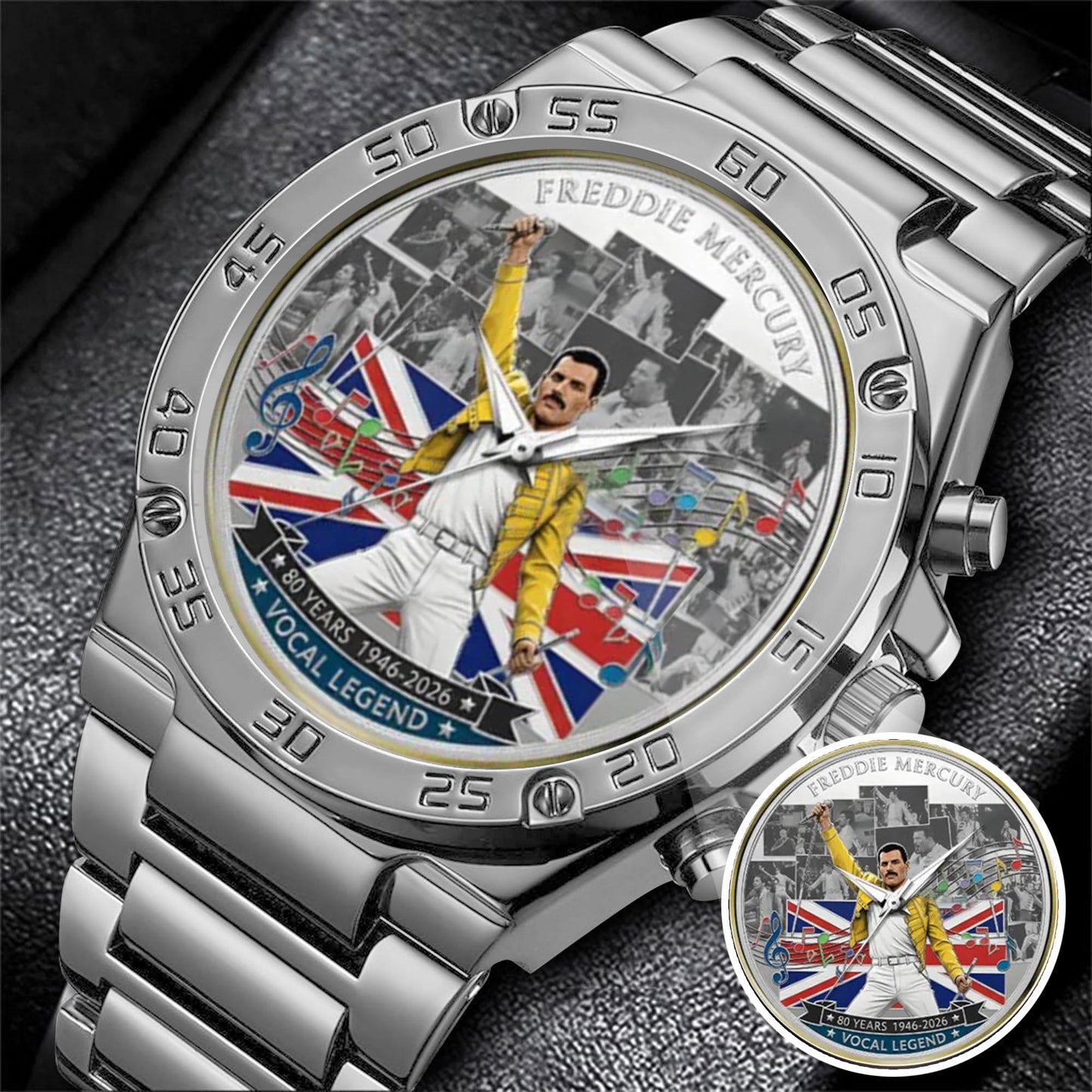 Freddie Mercury Stainless Steel Watch