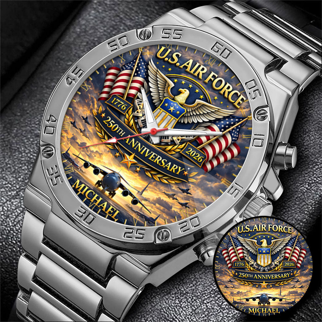 USA 250th Anniversary U.S. Air Force - Custom Name Watch
