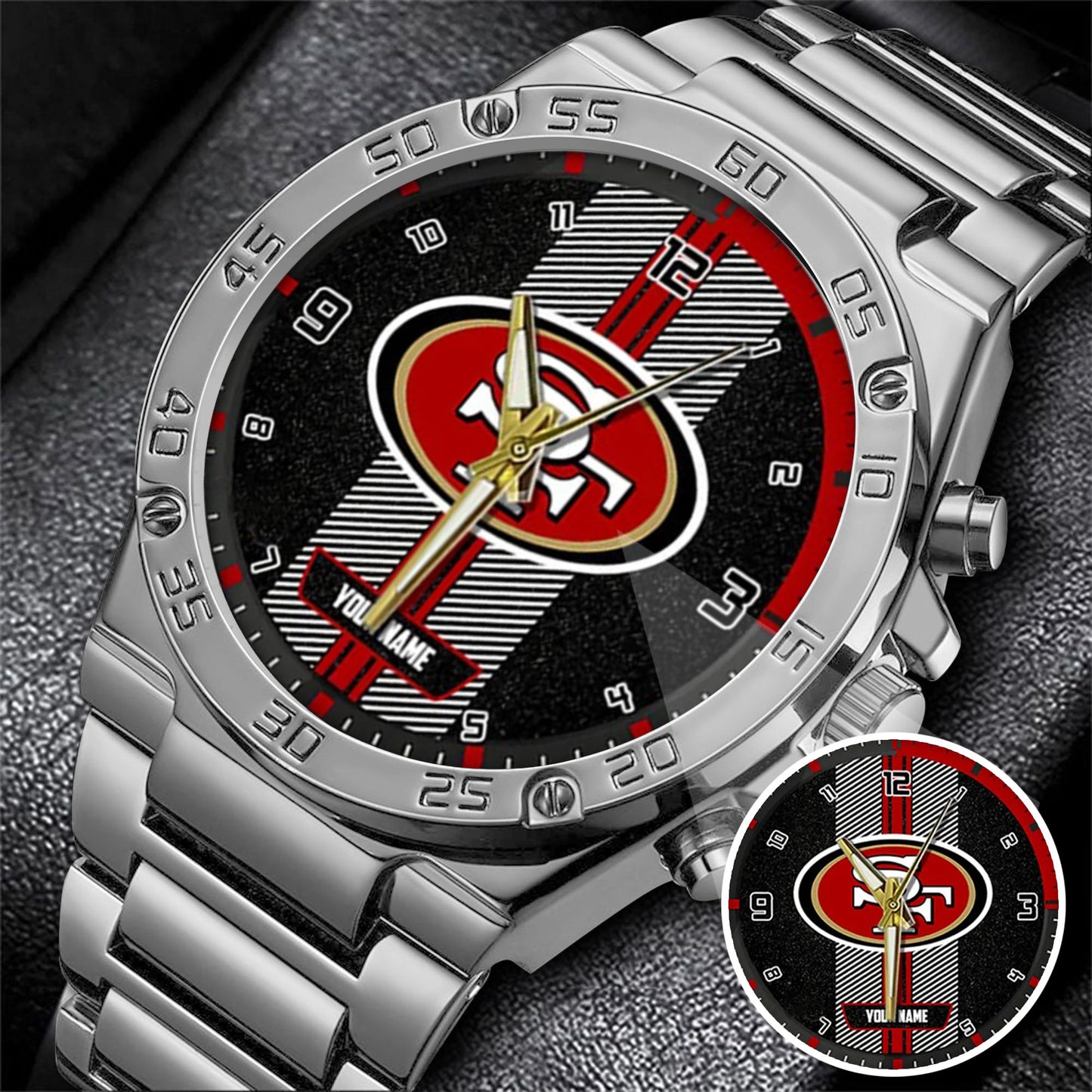 San Francisco Customized Black Stainless Steel Watch