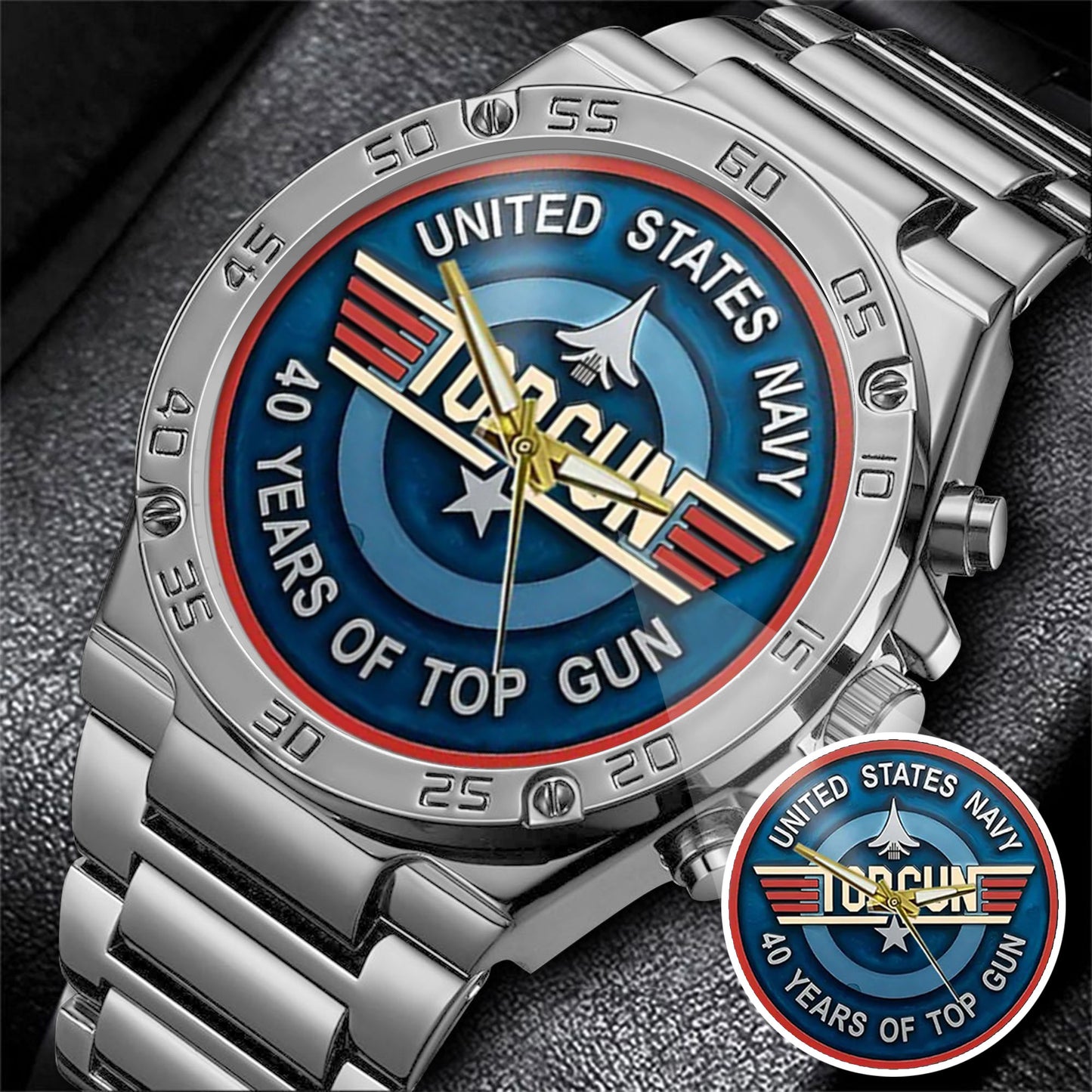 Top Gun Stainless Steel Watch