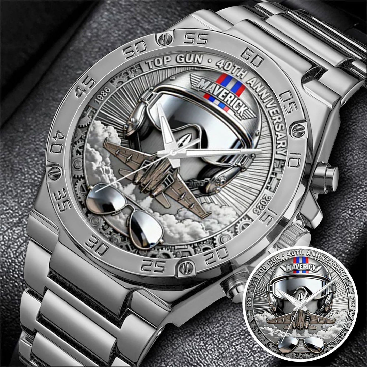 Top Gun 40th Anniversary Stainless Steel Watch