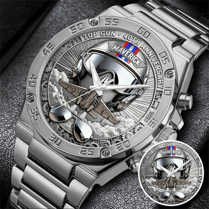 Top Gun 40th Anniversary Stainless Steel Watch