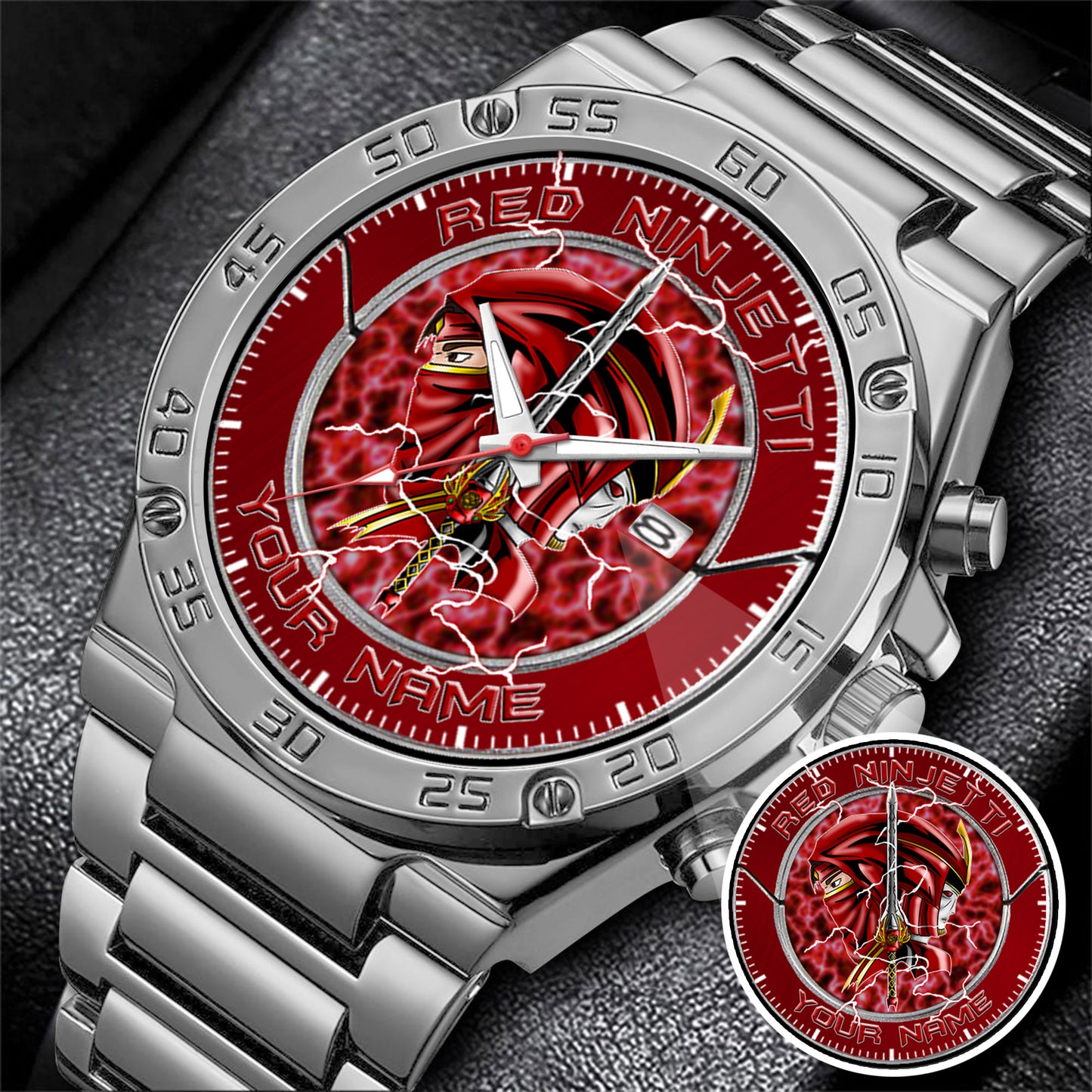 Power Rangers Red Ninjetti Personalized Watch
