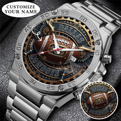 Custom Football Team Watch – Personalized Name Gridiron Edition