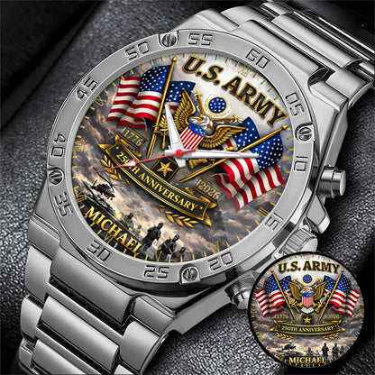 USA 250th Anniversary U.S. Army - Custom Name Watch