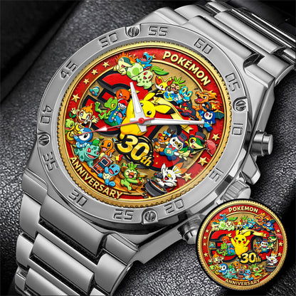 Anime Poke 30th Anniversary Coin Custom Watch