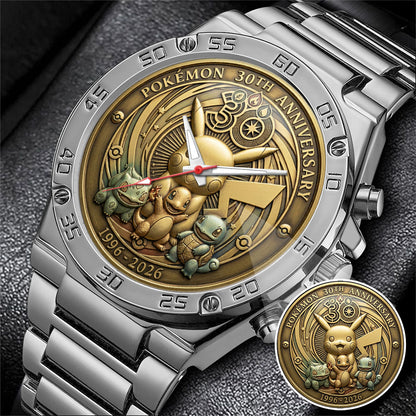 Pokemon 30th Anniversary Steel Stainless Watch