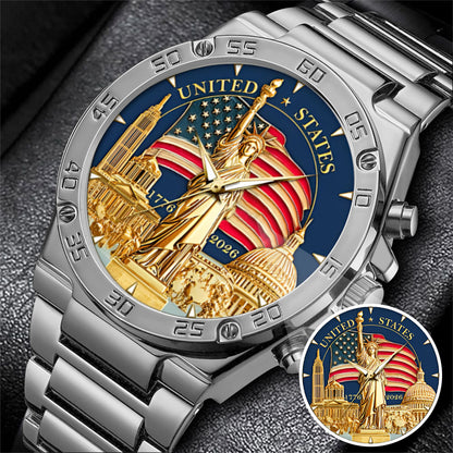US 250th Anniversary Stainless Steel Watch