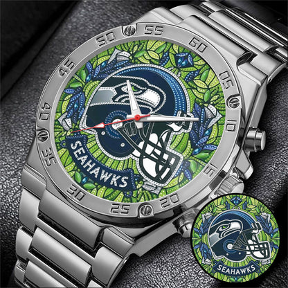 Seattle Seahawks Art Stainless Steel Watch