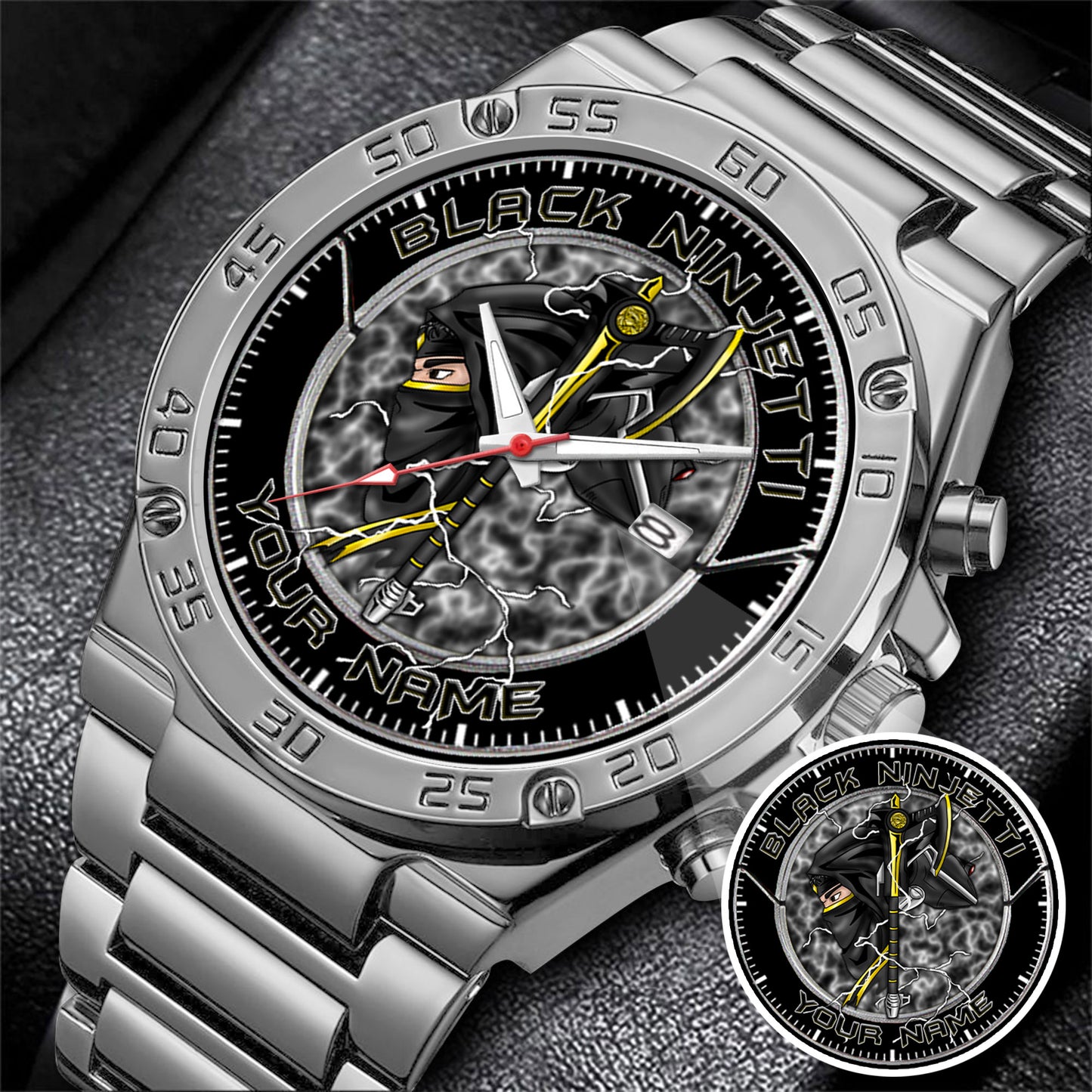 Power Rangers Black Ninjetti Personalized Watch