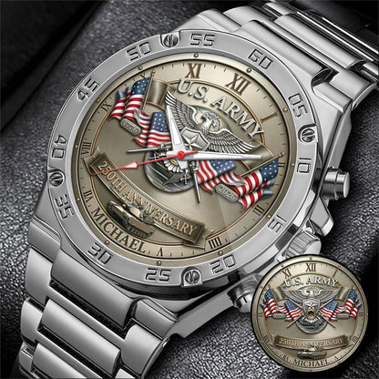 USA 250th Anniversary U.S. Army - Custom Name Watch