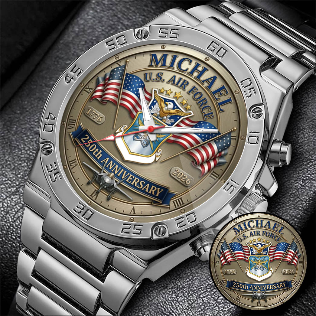 USA 250th Anniversary U.S. Air Force - Custom Name Watch