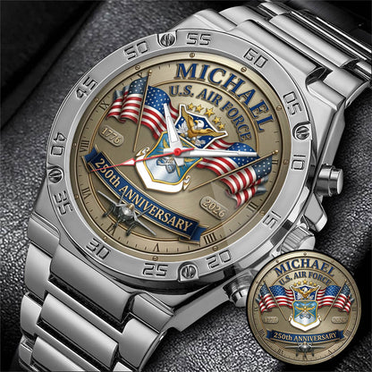 USA 250th Anniversary U.S. Air Force - Custom Name Watch