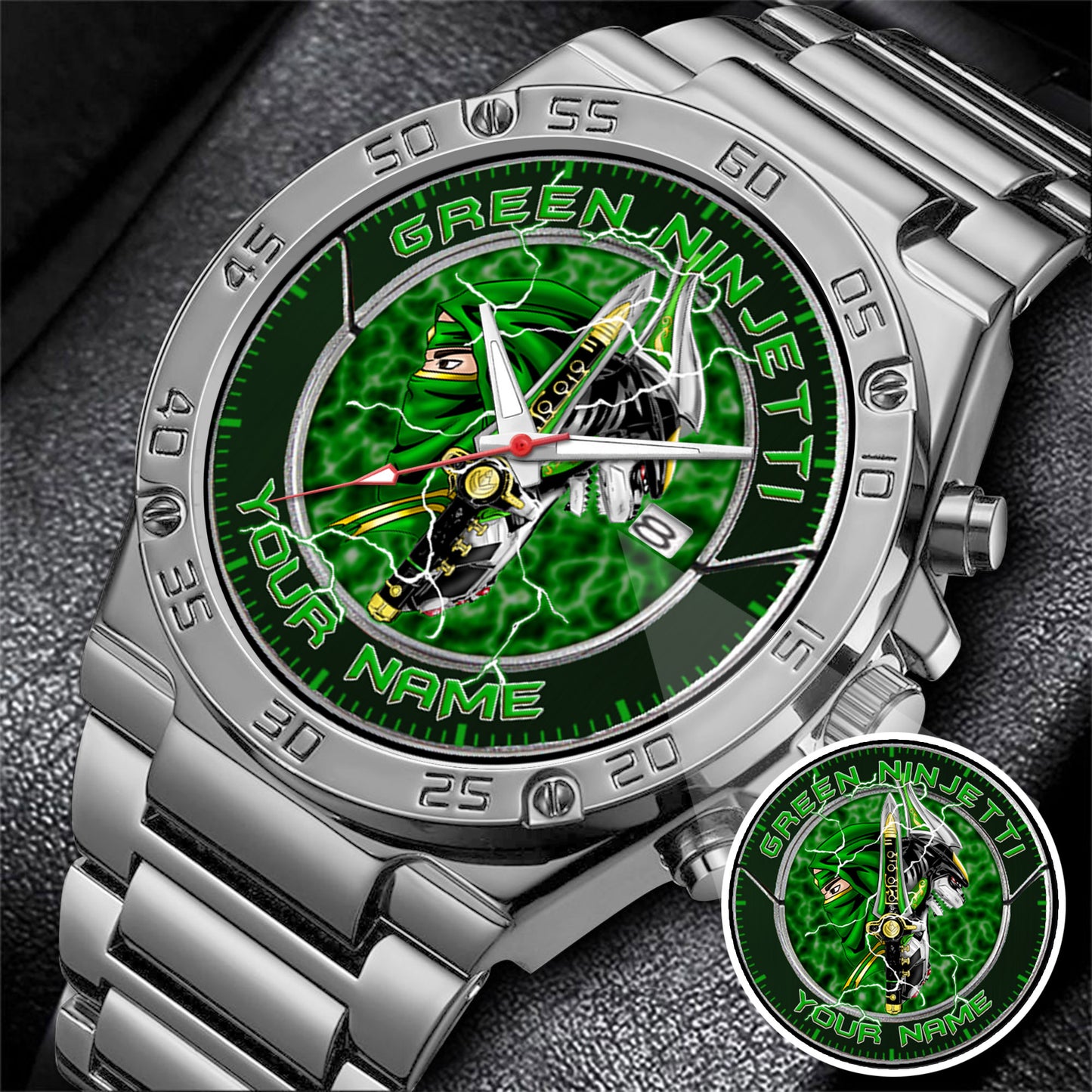 Power Rangers Green Ninjetti Personalized Watch