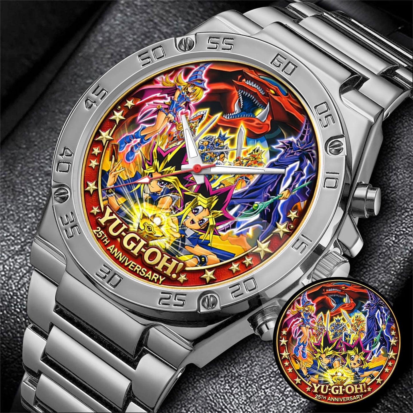 Anime Yugioh 25th Anniversary Coin Custom Watch