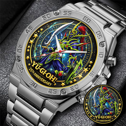 Anime Yugioh 25th Anniversary Coin Black Luster Soldier Custom Watch