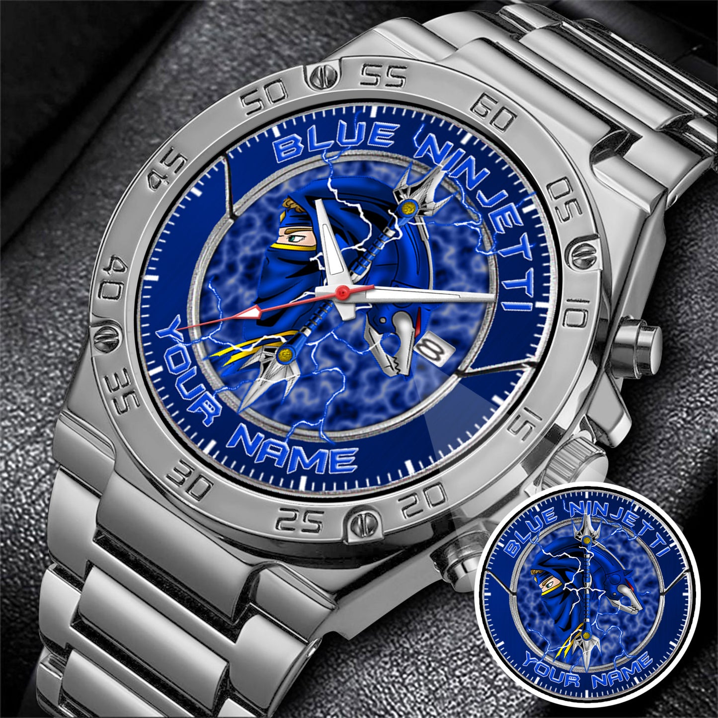 Power Rangers Blue Ninjetti Personalized Watch