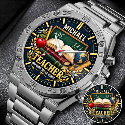 Personalized Teacher Watch – Custom Name Teacher Appreciation Gift