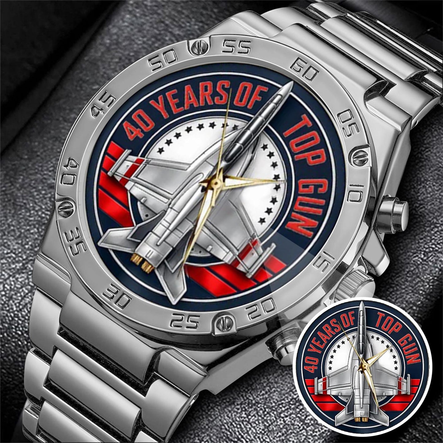 Top Gun 40th Anniversary Stainless Steel Watch