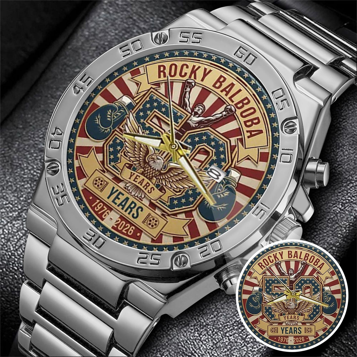 Rocky Balboa Never Stay Down 50th Anniversary Boxing Watch