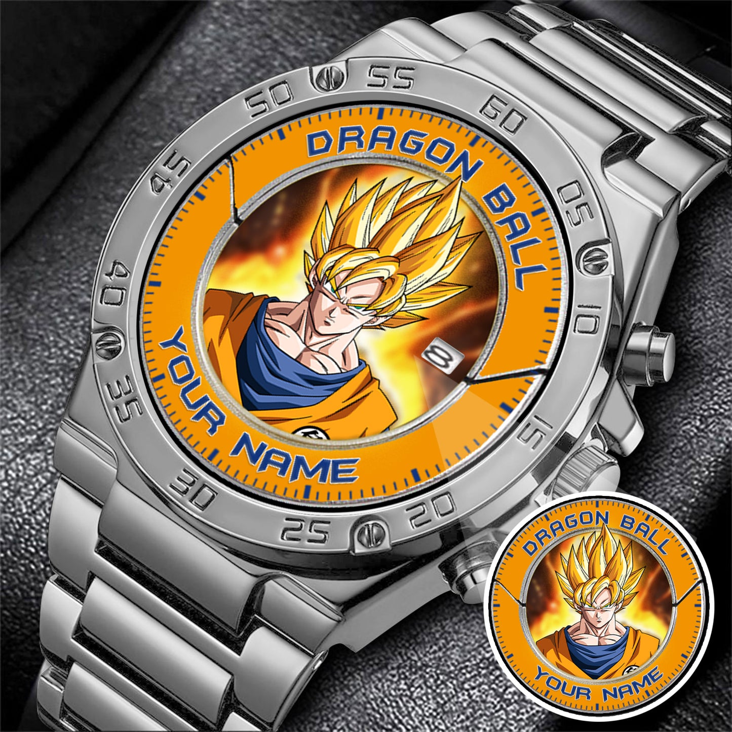 Anime Dragon Ball Songoku Custom Name Watch