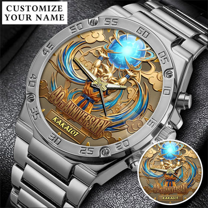 Personalized Spirit Bomb 40th Anniversary Watch – Custom Name For Milestone Celebration