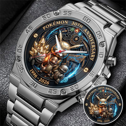 Pokemon 30th 1966-2026 Anniversary Steel Stainless Watch