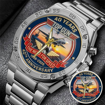 Top Gun Stainless Steel Watch