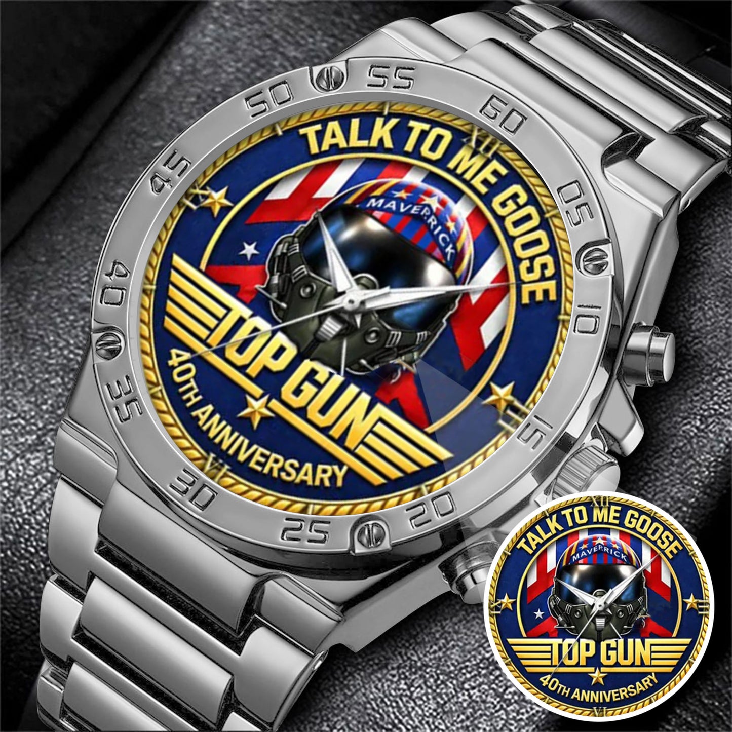 Top Gun 40th Anniversary Stainless Steel Watch