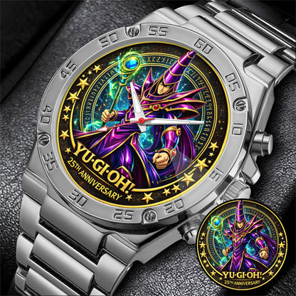Anime Yugioh 25th Anniversary Coin The Dark Magician Custom Watch