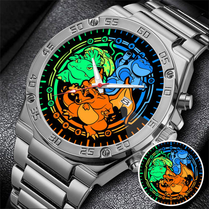 Personalized PKM Charizard Bulbasaur Blastoise Watch