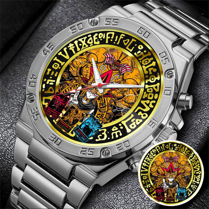 YGO Mystic Duel Anime Watch Dial – Black Alloy Case, Limited Art Design