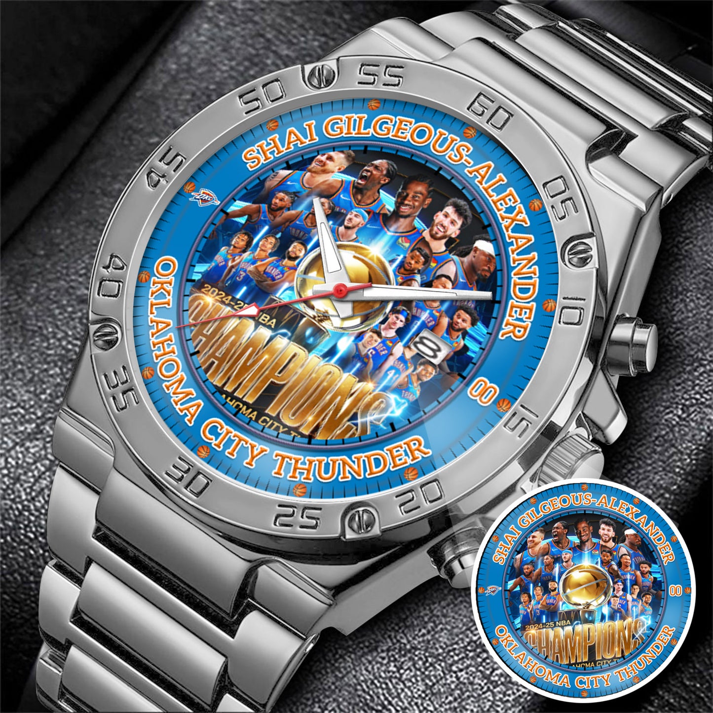 Basketball OKC 2024-2025 Champion Personalized Watch