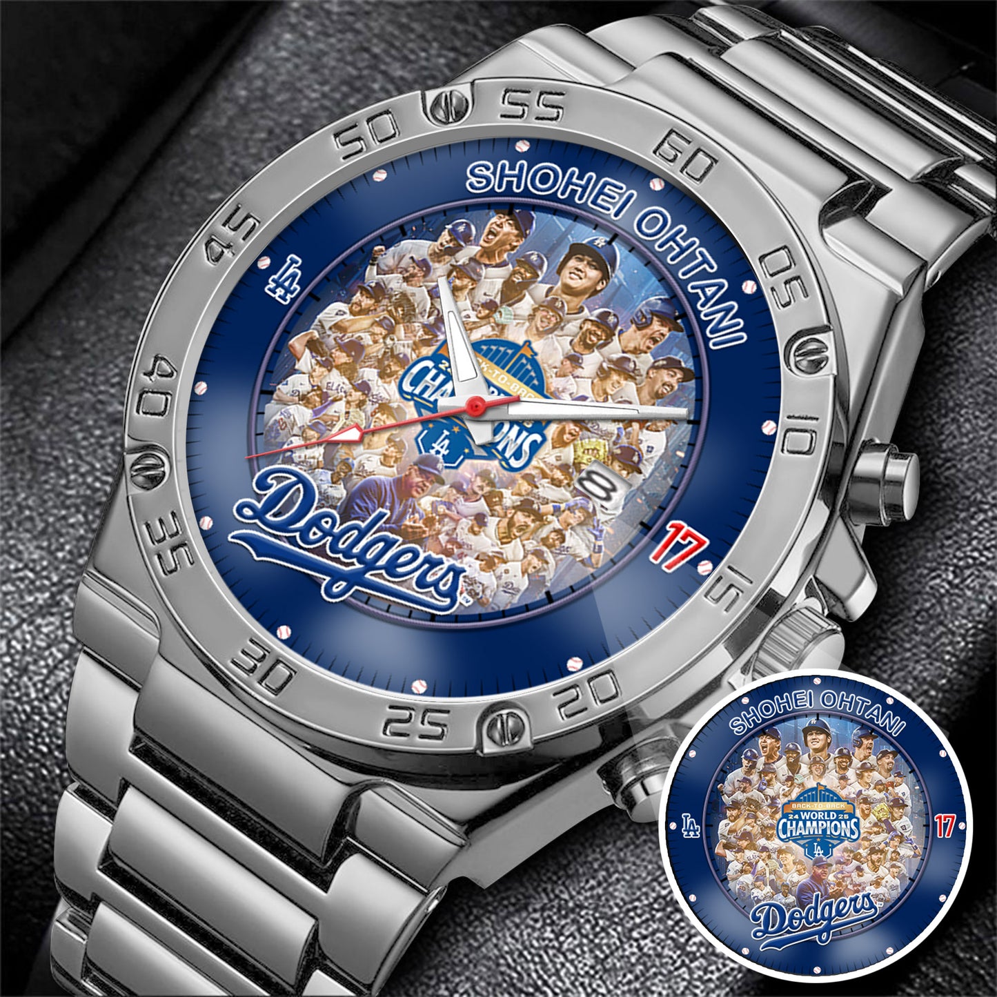 Personalized LA Dodgers 2025 Worlds Series Champion Back to Back Watch