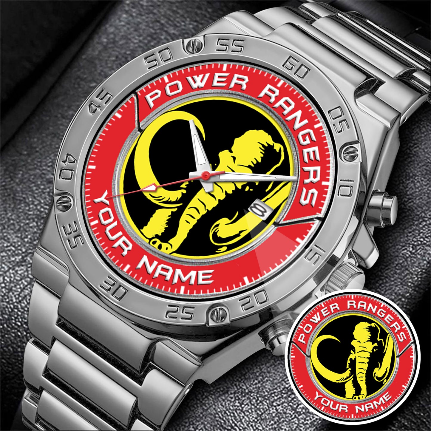 Mighty Morphin Power Rangers Mastodon Custom Name Watch
