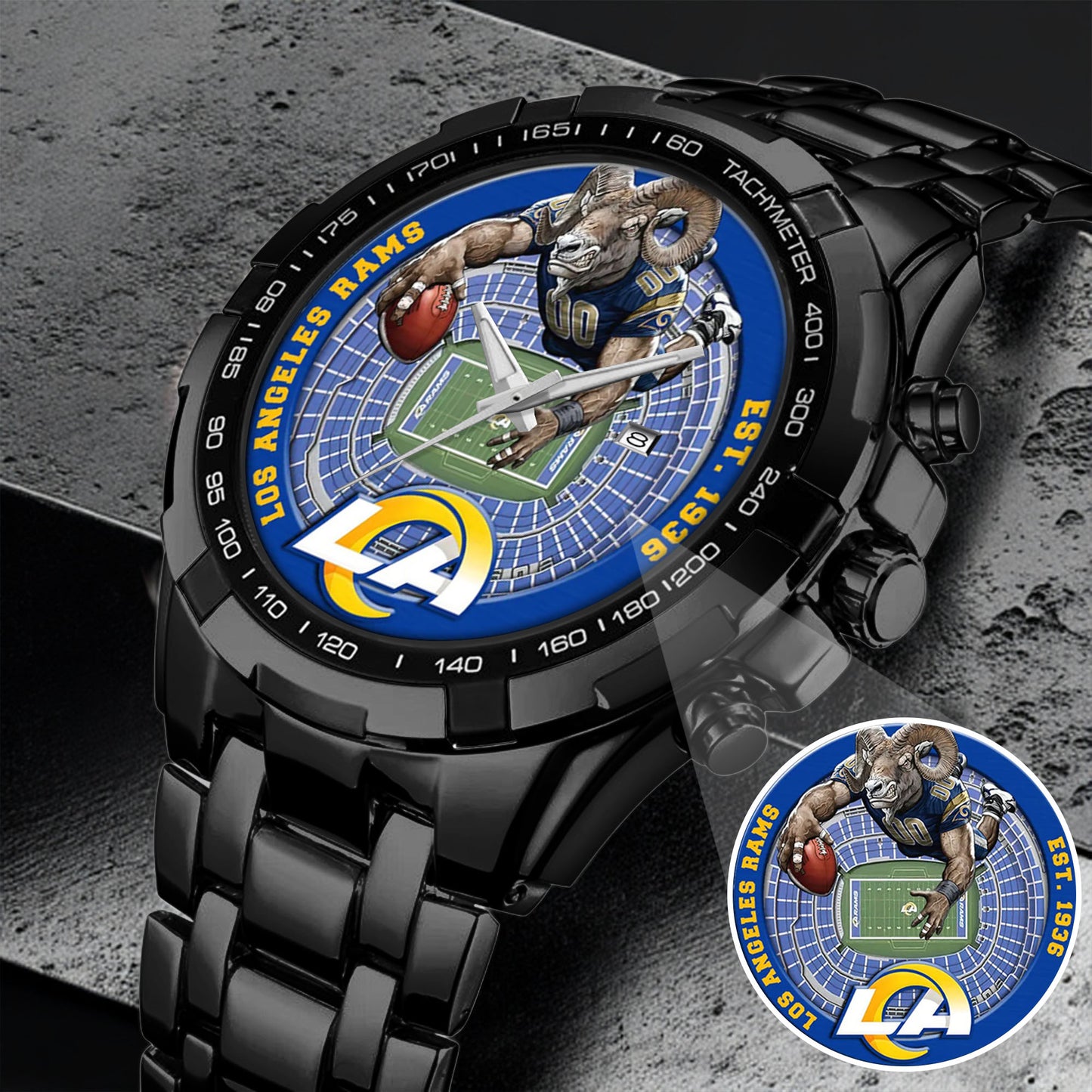 Los Angeles Rams Stainless Steel Watch