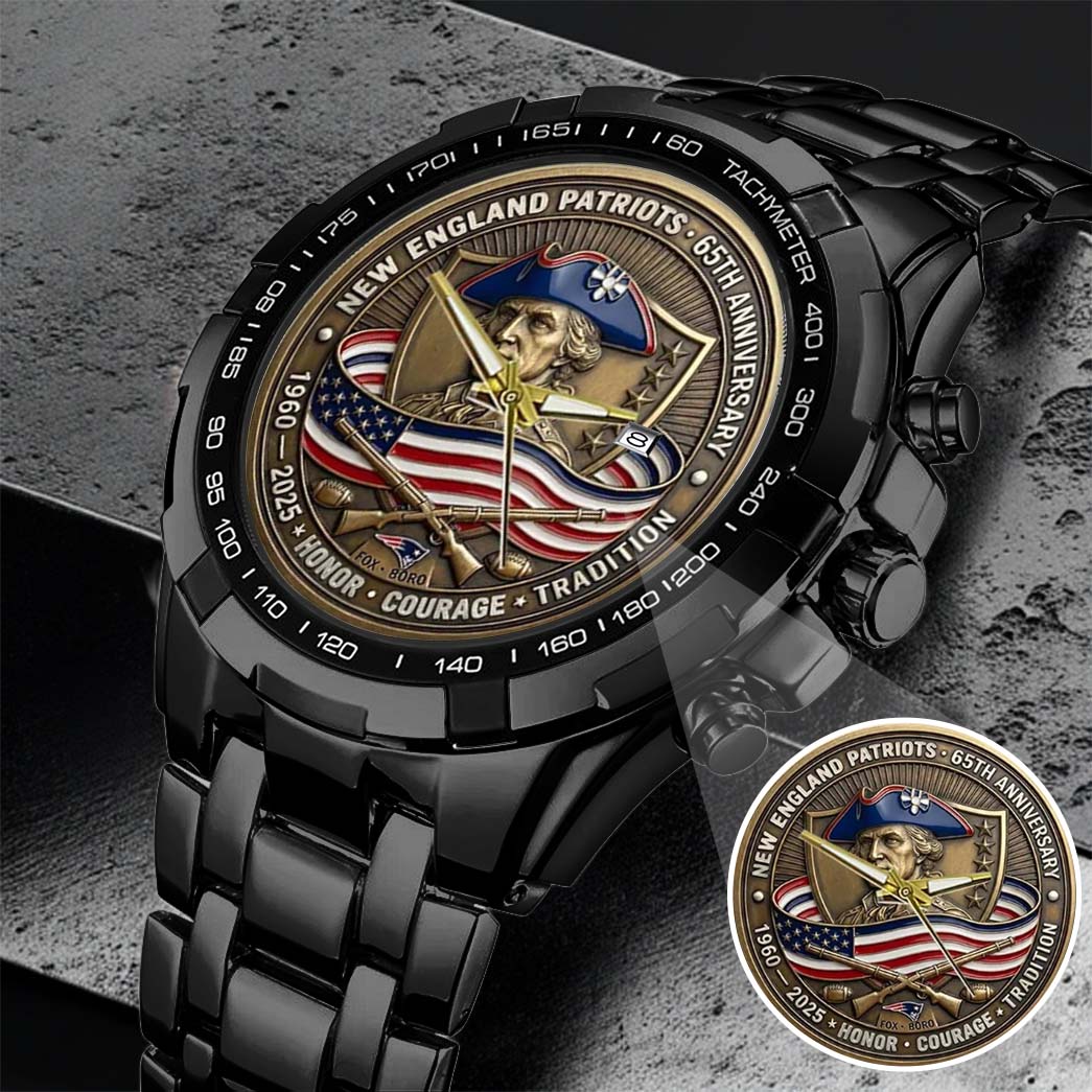 New England Patriots Champions Stainless Steel Watch