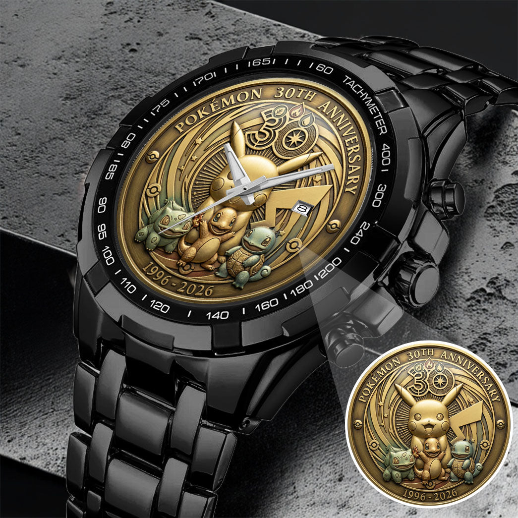 Pokemon 30th Anniversary Steel Stainless Watch