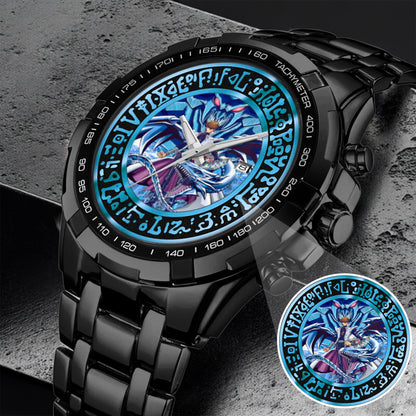 Anime YGO Kaiba Blue-Eyes White Dragon Watch Dial – Limited Art Design