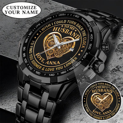 Personalized Anniversity Husband Love Watch