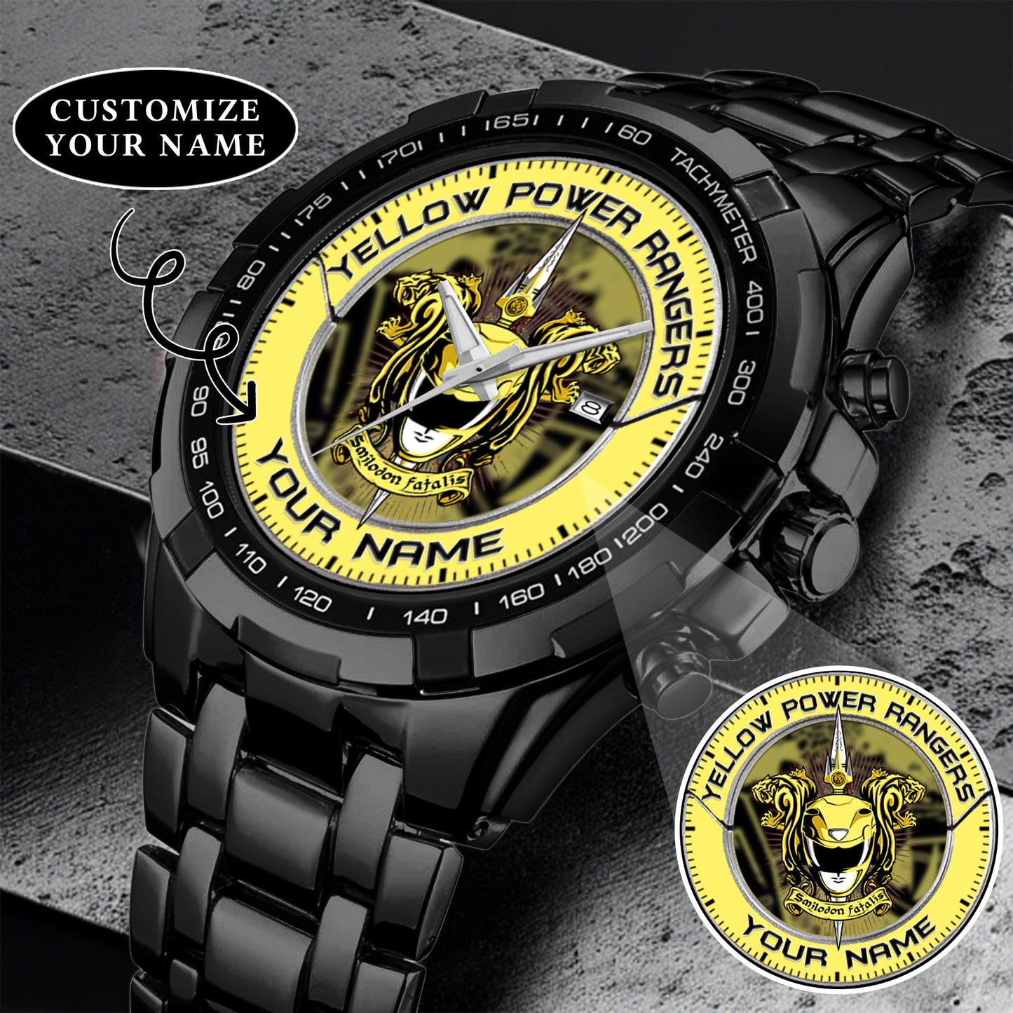 Mighty Morphin Power Rangers SaberTooth Custom Name Watch