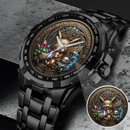 Pokemon 30th 1966-2026 Anniversary Steel Stainless Watch